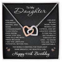 Load image into Gallery viewer, 95th Birthday Gifts from Mom Dad for Daughter 95th Birthday Necklace Heart Pendant Jewelry 95 Years Old Birthday
