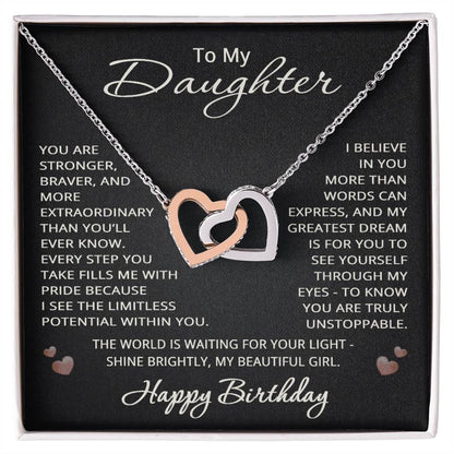 Happy Birthday Gifts from Mom Dad for Daughter Happy Birthday Necklace Heart Pendant Jewelry