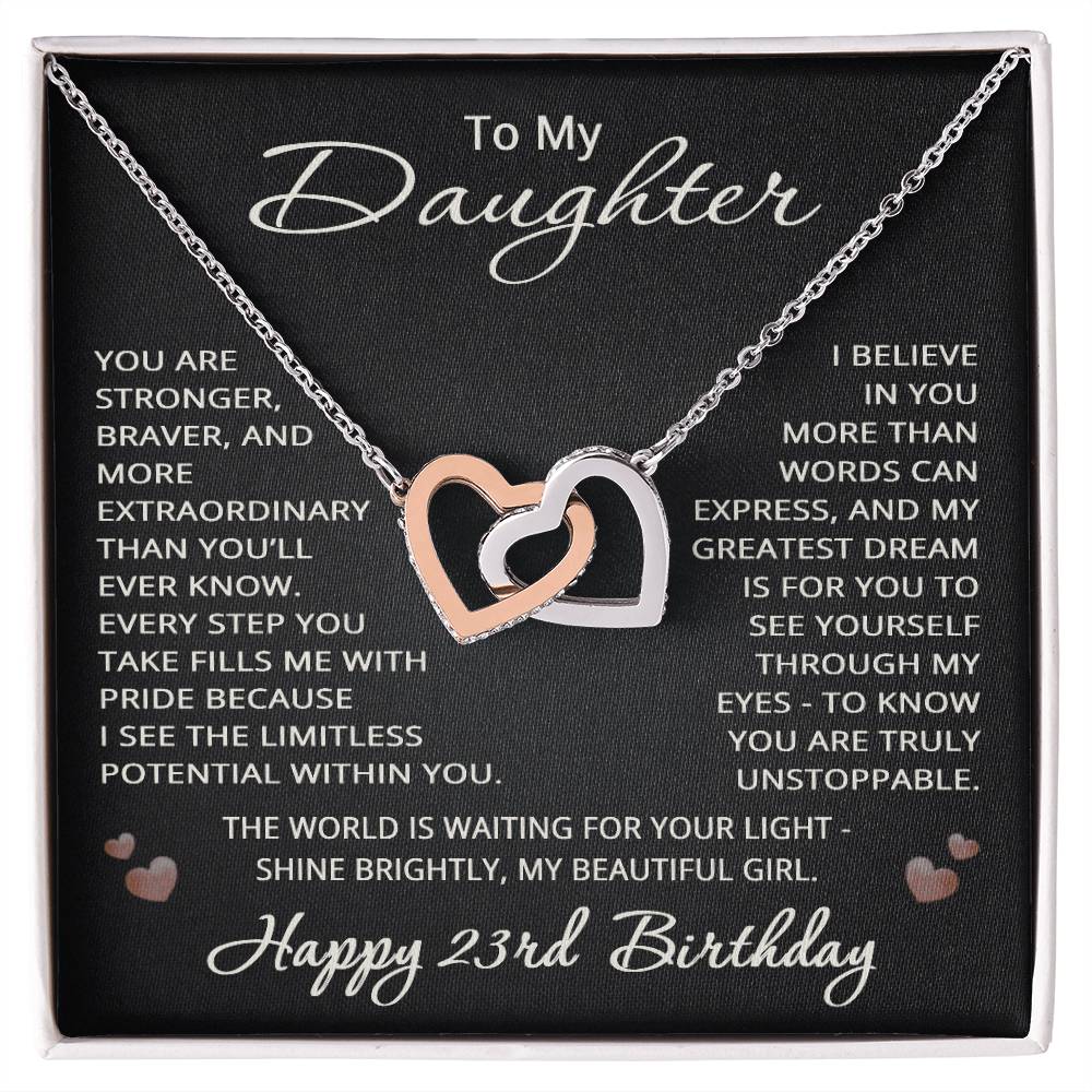 23rd Birthday Gifts from Mom Dad for Daughter 23rd Birthday Necklace Heart Pendant Jewelry 23 Years Old Birthday