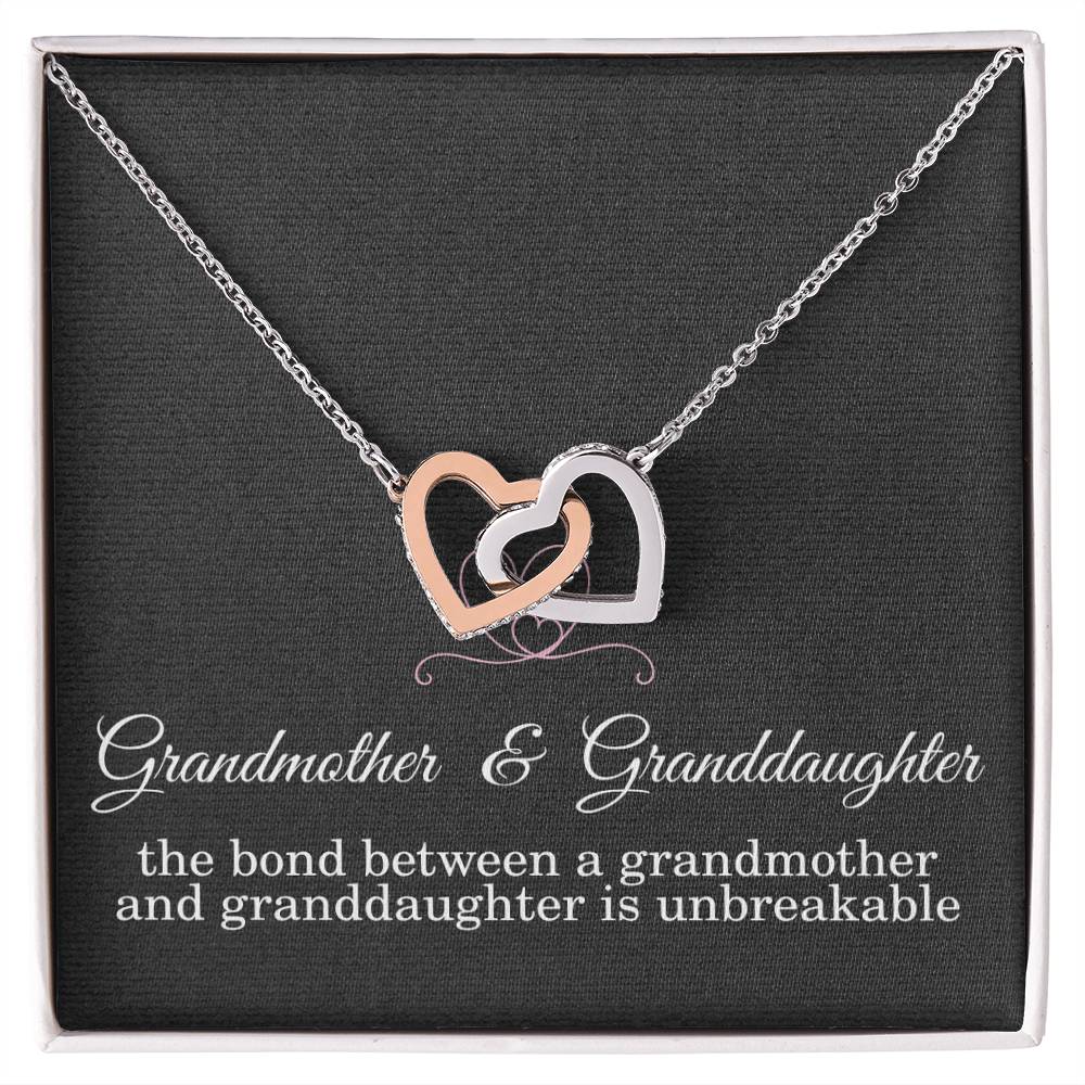 Granddaughter Necklace from Grandmother Christmas Gifts for Granddaughter Birthday Gift The Bond Between A Grandmother and Granddaughter is Unbreakable