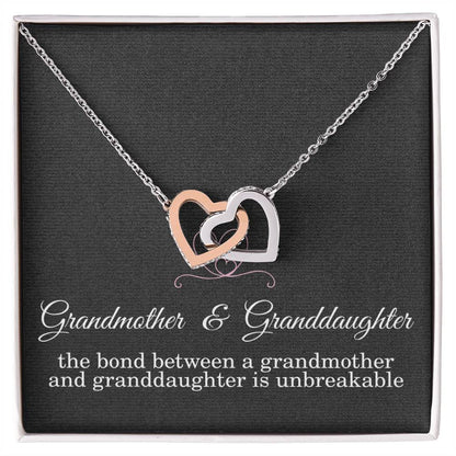 Granddaughter Necklace from Grandmother Christmas Gifts for Granddaughter Birthday Gift The Bond Between A Grandmother and Granddaughter is Unbreakable