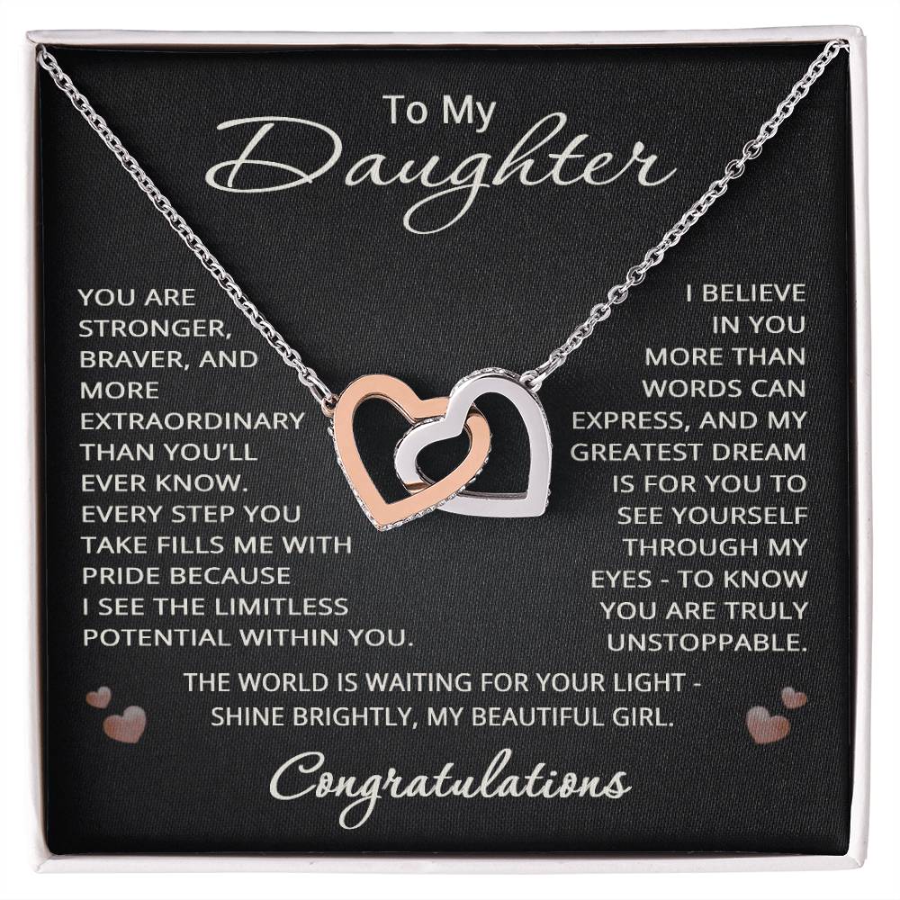 Graduation Gifts from Mom Dad for Daughter Necklace Congratulations Gift Heart Pendant Jewelry For Graduate Congrats Wedding Day