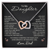 Load image into Gallery viewer, To My Daughter from Dad Necklace Love Dad Gift Heart Pendant Jewelry Christmas Birthday Graduation
