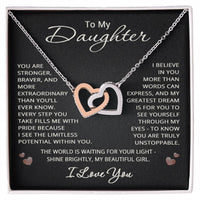 Load image into Gallery viewer, To My Daughter Necklace from Mom Dad I Love You Gift Heart Pendant Jewelry
