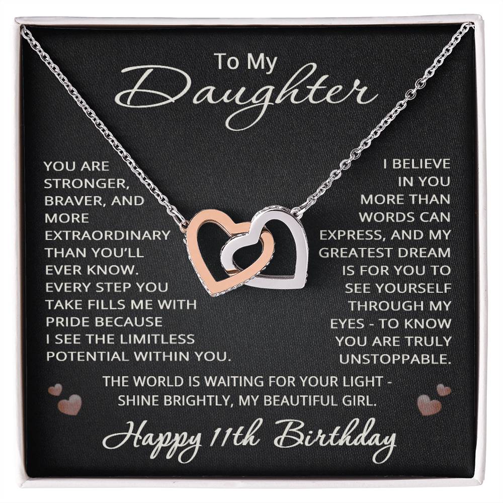 11th Birthday Gifts from Mom Dad for Daughter 11th Birthday Necklace Heart Pendant Jewelry 11 Years Old Birthday