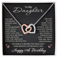 Load image into Gallery viewer, 11th Birthday Gifts from Mom Dad for Daughter 11th Birthday Necklace Heart Pendant Jewelry 11 Years Old Birthday
