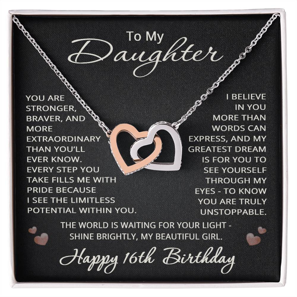 16th Birthday Gifts from Mom Dad for Daughter 16th Birthday Necklace Heart Pendant Jewelry 16 Years Old Birthday