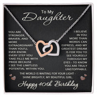 Load image into Gallery viewer, 40th Birthday Gifts from Mom Dad for Daughter 40th Birthday Necklace Heart Pendant Jewelry 40 Years Old Birthday
