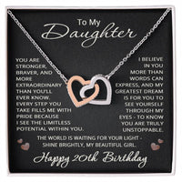 Load image into Gallery viewer, 20th Birthday Gifts from Mom Dad for Daughter 20th Birthday Necklace Heart Pendant Jewelry 20 Years Old Birthday
