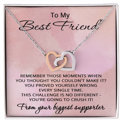 To My Best Friend Necklace for Her Friendship Gift for Women Adversity Necklace Encouragement Gifts for Her Motivational Jewelry for Bestie BFF Inspirational