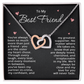 To My Best Friend Necklace Best Friend Christmas Gift Birthday Wedding Sister my Heart Chose Two Heart Pendant Bestie Jewelry BFF Gift Long Distance