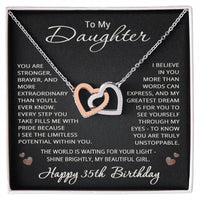 Load image into Gallery viewer, 35th Birthday Gifts from Mom Dad for Daughter 35th Birthday Necklace Heart Pendant Jewelry 35 Years Old Birthday
