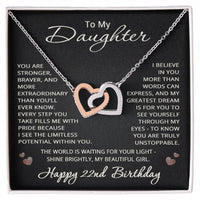 Load image into Gallery viewer, 22nd Birthday Gifts from Mom Dad for Daughter - Custom 22nd Birthday Necklace Jewelry for Her
