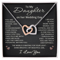 Load image into Gallery viewer, To My Daughter on Her Wedding Day Necklace from Mom Dad Gift
