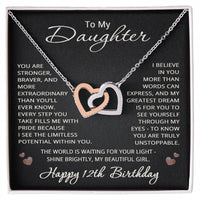 Load image into Gallery viewer, 12th Birthday Gifts from Mom Dad for Daughter 12th Birthday Necklace Heart Pendant Jewelry 12 Years Old Birthday
