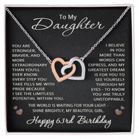 Load image into Gallery viewer, 63rd Birthday Gifts from Mom Dad for Daughter 63rd Birthday Necklace Heart Pendant Jewelry 63 Years Old Birthday
