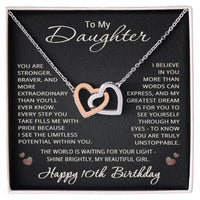 Load image into Gallery viewer, 10th Birthday Gifts from Mom Dad for Daughter 10th Birthday Necklace Heart Pendant Jewelry 10 Years Old Birthday
