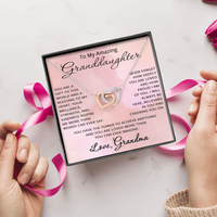 Load image into Gallery viewer, To My Amazing Granddaughter Necklace from Grandma Granddaughter Gift from Grandmother Christmas Birthday Jewelry
