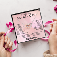 Load image into Gallery viewer, To My Granddaughter Necklace from Grandpa Granddaughter Gift Birthday Christmas from Grandfather
