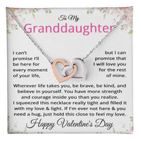 Load image into Gallery viewer, Valentine's Day Jewelry for Granddaughter, Interlocking Hearts Necklace Gift with Box
