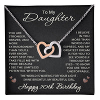 Load image into Gallery viewer, 20th Birthday Gifts from Mom Dad for Daughter 20th Birthday Necklace Heart Pendant Jewelry 20 Years Old Birthday
