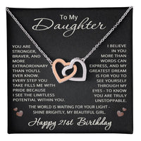 Load image into Gallery viewer, 21st Birthday Gifts from Mom Dad for Daughter - Custom 21st Birthday Necklace Jewelry for Her
