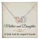Mother Daughter Necklace – Interlocking Hearts Gift with Heartfelt Message Card, Rose Gold and Silver
