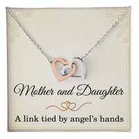 Load image into Gallery viewer, Mother Daughter Necklace – Interlocking Hearts Gift with Heartfelt Message Card, Rose Gold and Silver ShineOn Fulfillment
