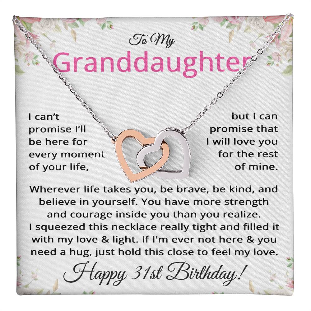 31st Birthday Gifts for Granddaughter - To My Granddaughter Necklace