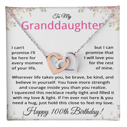 100th Birthday Gifts for Granddaughter - To My Granddaughter Necklace