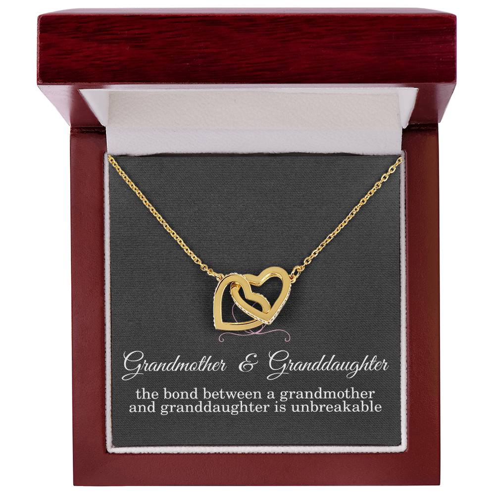 Granddaughter Necklace from Grandmother Christmas Gifts for Granddaughter Birthday Gift The Bond Between A Grandmother and Granddaughter is Unbreakable