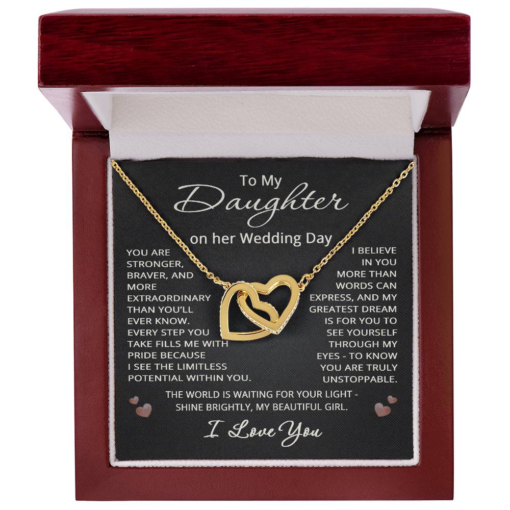 To My Daughter on Her Wedding Day Necklace from Mom Dad Gift