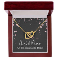 Load image into Gallery viewer, Aunt Niece Necklace, Aunt Niece Gifts, Aunt Niece An Unbreakable Bond, Niece Interlocking Hearts Jewelry for Christmas, Birthdays, and Mother's Day, Unique Gifts for Niece ShineOn Fulfillment

