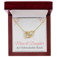 Load image into Gallery viewer, Daughter Gift from Mom, Mom and Daughter Interlocking Hearts Necklace with Heartfelt Message Card ShineOn Fulfillment

