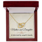 Mom Necklace from Daughter – Mother’s Day, Birthday, or Christmas Gift – A Link Tied by Angel’s Hands Interlocking Hearts Pendant