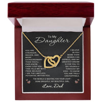 Load image into Gallery viewer, To My Daughter from Dad Necklace Love Dad Gift Heart Pendant Jewelry Christmas Birthday Graduation
