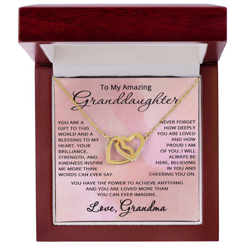 To My Amazing Granddaughter Necklace from Grandma Granddaughter Gift from Grandmother Christmas Birthday Jewelry
