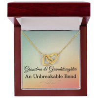 Load image into Gallery viewer, Grandma Granddaughter Necklace Grandma Christmas Gift from Granddaughter Grandma Birthday Gift An Unbreakable Bond Grandma Interlocking Hearts Pendant ShineOn Fulfillment
