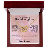 Load image into Gallery viewer, To My Granddaughter Necklace from Grandpa Granddaughter Gift Birthday Christmas from Grandfather

