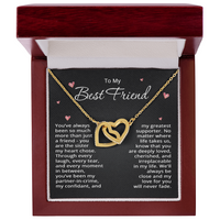 Load image into Gallery viewer, To My Best Friend Necklace Best Friend Christmas Gift Birthday Wedding Sister my Heart Chose Two Heart Pendant Bestie Jewelry BFF Gift Long Distance
