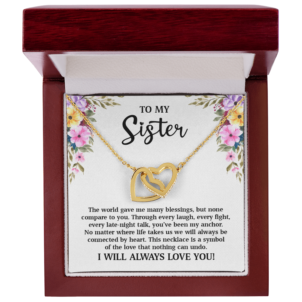 To My Sister Necklace - Sister Birthday Gifts from Sister - Sister Christmas Gifts from Brother