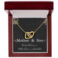 Mother’s Day Gift from Son – Mother and Son Interlocking Heart Pendant for Birthday or Christmas – The Bond Between a Mother and Son Is Unbreakable