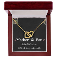 Load image into Gallery viewer, Mother’s Day Gift from Son – Mother and Son Interlocking Heart Pendant for Birthday or Christmas – The Bond Between a Mother and Son Is Unbreakable ShineOn Fulfillment
