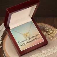 Load image into Gallery viewer, Grandma Granddaughter Necklace Grandma Christmas Gift from Granddaughter Grandma Birthday Gift An Unbreakable Bond Grandma Interlocking Hearts Pendant ShineOn Fulfillment

