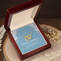 Load image into Gallery viewer, Mother Daughter Necklace with Message Card, Interlocking Hearts Mother Daughter Gift ShineOn Fulfillment
