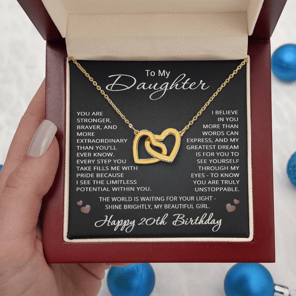 20th Birthday Gifts from Mom Dad for Daughter 20th Birthday Necklace Heart Pendant Jewelry 20 Years Old Birthday