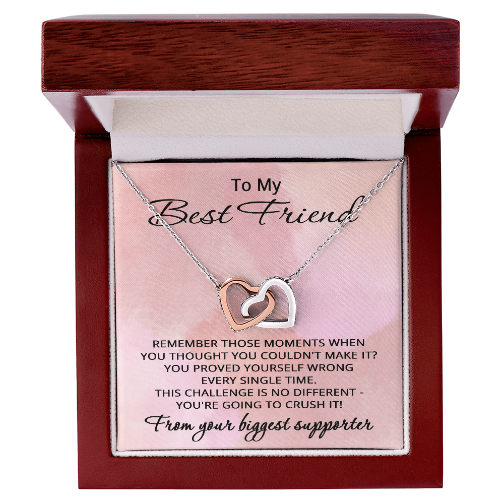 To My Best Friend Necklace for Her Friendship Gift for Women Adversity Necklace Encouragement Gifts for Her Motivational Jewelry for Bestie BFF Inspirational