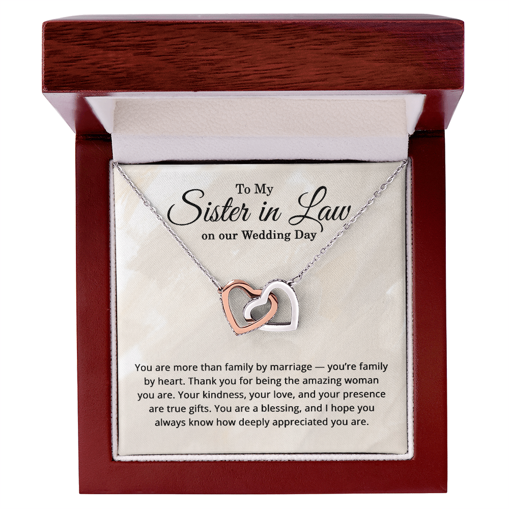 To My Sister in Law on Our Wedding Day - Wedding Day Necklace for Sister in Law
