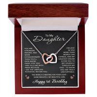 Load image into Gallery viewer, 1st Birthday Gifts from Mom Dad for Daughter 1st Birthday Necklace Heart Pendant Jewelry 1 Year Old Birthday

