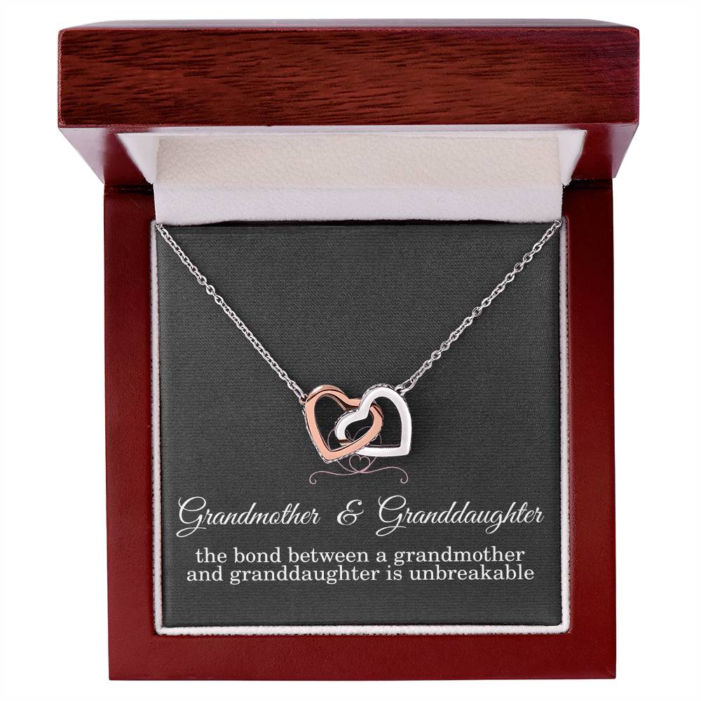 Granddaughter Necklace from Grandmother Christmas Gifts for Granddaughter Birthday Gift The Bond Between A Grandmother and Granddaughter is Unbreakable